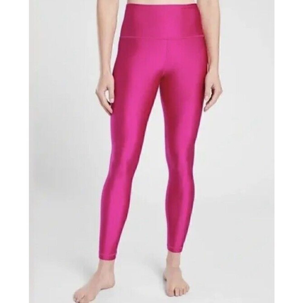 Athleta Womens Elation Shine Tight Leggings High Waist 26” Pink Cyclamen Small